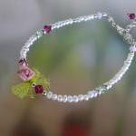 Floral Bracelet With Pearls Swarovski Tulle And..